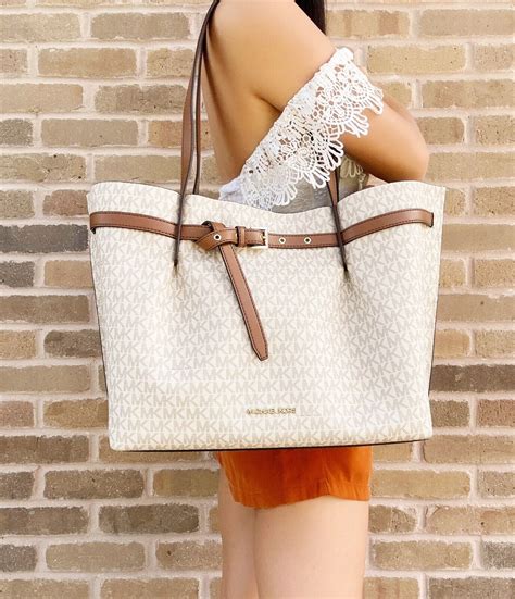 large mk tote bag|michael kors large canvas tote.